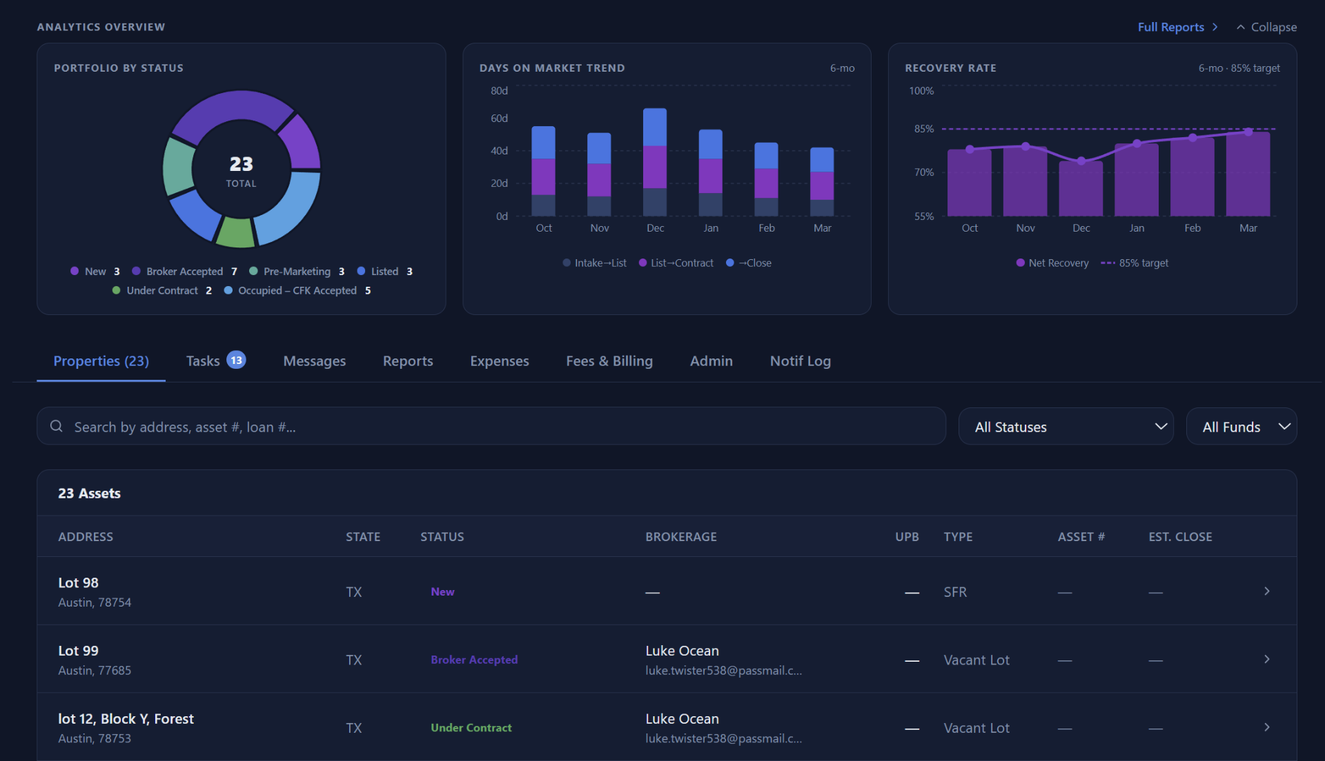 Lender & servicer portal preview